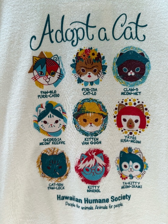 Crazy Shirts Tops - Hawaiian Adopt A Cat T Shirt